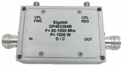 DP403384N Dual Coupler 40 db Power 1000 Watt 80-1000 Mhz