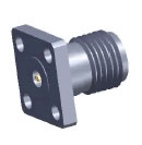 360P20F2 Connector 2.92mm Female 4 Hole Flange 20 mils Pin