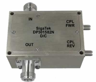 Wide Frequency Range Directional Coupler 1.5-2000 Mhz 19.5 db coupling N Conn.