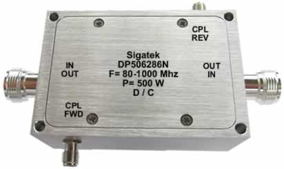 DP506286N Dual Coupler 50 db Power 500 Watt 80-1000 Mhz