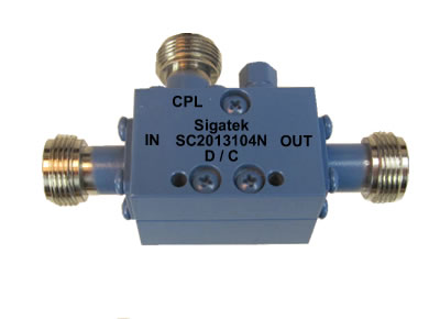 Wide Frequency Range Directional Coupler 1.5-2000 Mhz 19.5 db coupling N Conn.