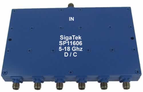 SP11606 Power Divider 6 way 5.0-18.0 Ghz