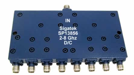 SP13856 Power Divider 8 way 2.0-8.0 Ghz