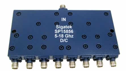 SP15856 Power Divider 8 way 5.0-18.0 Ghz