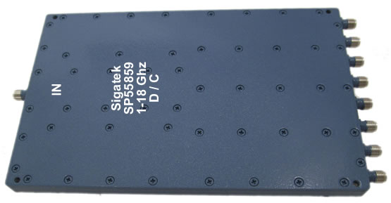 SP55859 Power Divider 8 way wideband 1-18 Ghz SMA