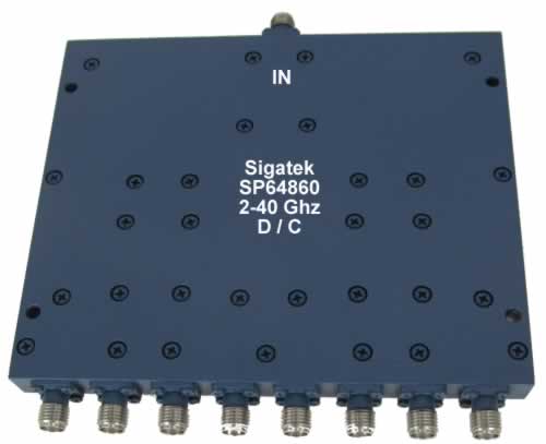 SP64860 Power Divider 8 way 2.92mm 2-40 Ghz
